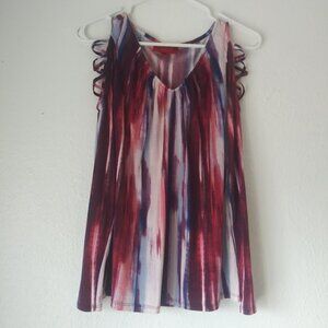 Jennifer Lopez multicolored striped XS women's striped blouse